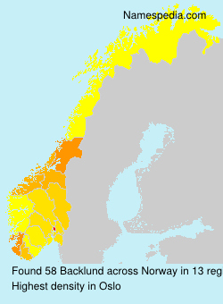 Surname Backlund in Norway Surname Backlund in Norway