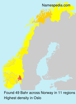 Surname Bahr in Norway Surname Bahr in Norway