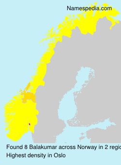 Surname Balakumar in Norway Surname Balakumar in Norway