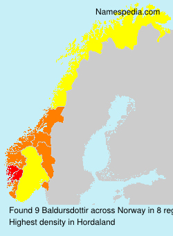 Surname Baldursdottir in Norway Surname Baldursdottir in Norway