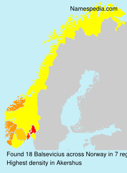 Surname Balsevicius in Norway Surname Balsevicius in Norway
