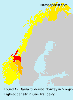 Surname Bardakci in Norway Surname Bardakci in Norway