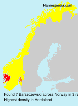 Surname Barszczewski in Norway