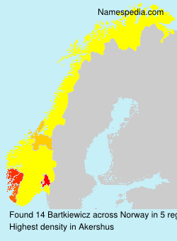 Surname Bartkiewicz in Norway Surname Bartkiewicz in Norway