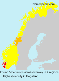 Surname Behrends in Norway Surname Behrends in Norway