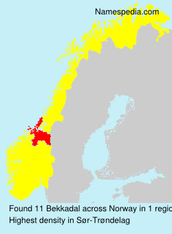 Surname Bekkadal in Norway Surname Bekkadal in Norway