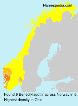 Surname Benediktsdottir in Norway Surname Benediktsdottir in Norway