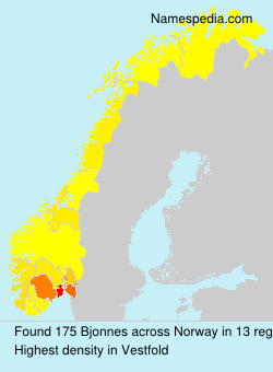 Surname Bjonnes in Norway