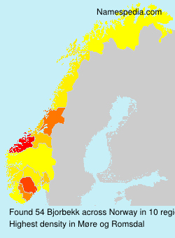 Surname Bjorbekk in Norway Surname Bjorbekk in Norway
