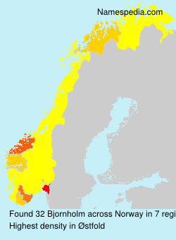 Surname Bjornholm in Norway