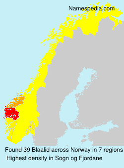 Surname Blaalid in Norway