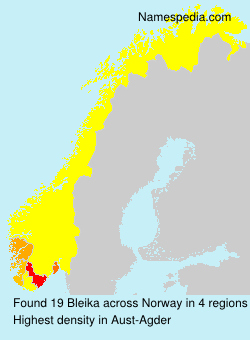 Surname Bleika in Norway