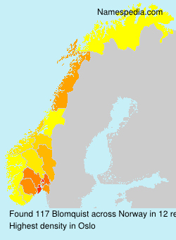 Surname Blomquist in Norway Surname Blomquist in Norway