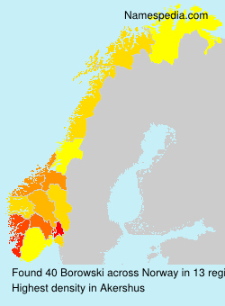 Surname Borowski in Norway Surname Borowski in Norway