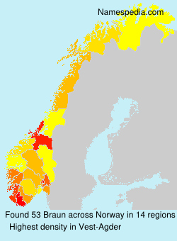 Surname Braun in Norway
