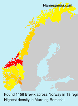 Surname Brevik in Norway
