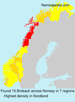 Surname Broback in Norway Surname Broback in Norway