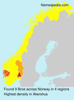 Surname Broe in Norway Surname Broe in Norway
