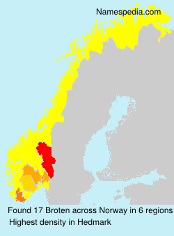Surname Broten in Norway Surname Broten in Norway