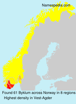 Surname Byklum in Norway Surname Byklum in Norway