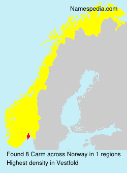 Surname Carm in Norway Surname Carm in Norway