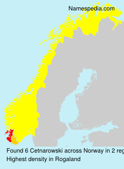 Surname Cetnarowski in Norway Surname Cetnarowski in Norway