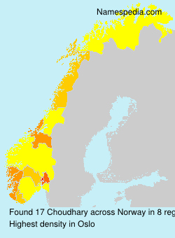 Surname Choudhary in Norway Surname Choudhary in Norway