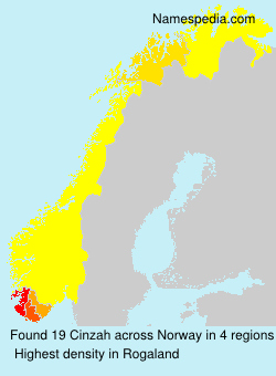 Surname Cinzah in Norway Surname Cinzah in Norway