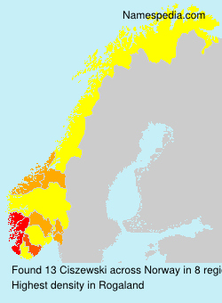 Surname Ciszewski in Norway Surname Ciszewski in Norway