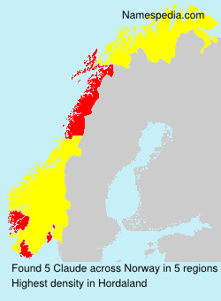 Surname Claude in Norway Surname Claude in Norway