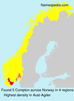 Surname Compton in Norway Surname Compton in Norway