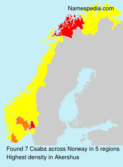Surname Csaba in Norway Surname Csaba in Norway