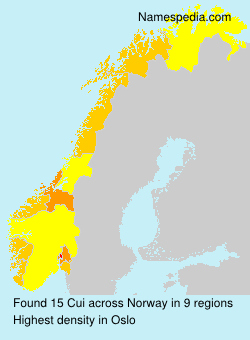 Surname Cui in Norway Surname Cui in Norway