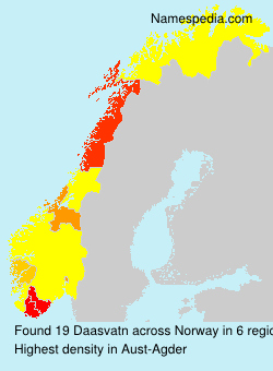Surname Daasvatn in Norway Surname Daasvatn in Norway