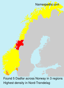 Surname Dadfar in Norway Surname Dadfar in Norway