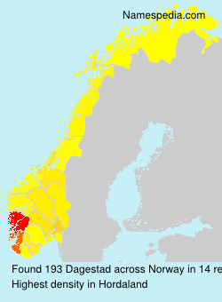 Surname Dagestad in Norway
