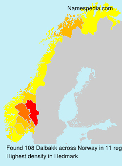 Surname Dalbakk in Norway Surname Dalbakk in Norway