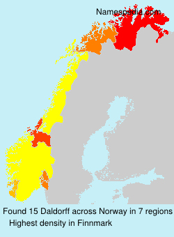 Surname Daldorff in Norway Surname Daldorff in Norway