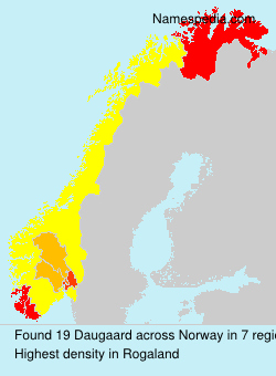 Surname Daugaard in Norway Surname Daugaard in Norway