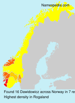 Surname Dawidowicz in Norway Surname Dawidowicz in Norway