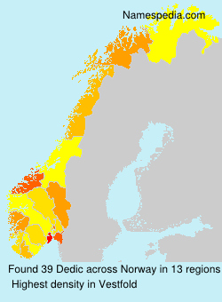Surname Dedic in Norway Surname Dedic in Norway