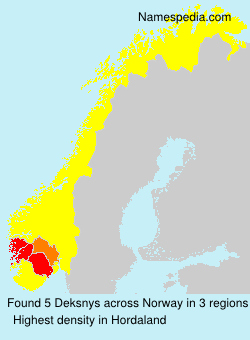 Surname Deksnys in Norway Surname Deksnys in Norway
