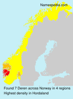 Surname Deren in Norway Surname Deren in Norway