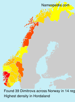Surname Dimitrova in Norway Surname Dimitrova in Norway
