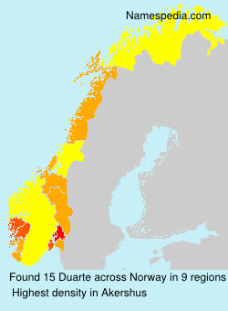 Surname Duarte in Norway Surname Duarte in Norway