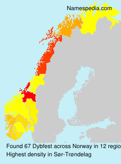 Surname Dybfest in Norway Surname Dybfest in Norway