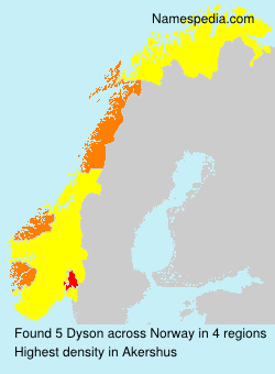 Surname Dyson in Norway Surname Dyson in Norway