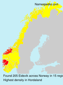 Surname Eidsvik in Norway Surname Eidsvik in Norway