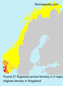 Surname Eigestad in Norway Surname Eigestad in Norway