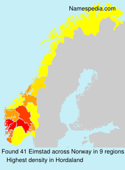 Surname Eimstad in Norway